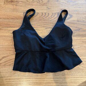 SPANX WOMENS MEDIUM SWIM SUIT BIKINI TOP BLACK